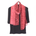 Red leopard print georgette scarf for women, lightweight summer beach wrap shawl scarf - 160x50cm / Watermelon Red Leopard