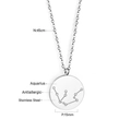 Collana costellazione Acquario in acciaio inossidabile placcato oro 18K da 45cm - Acquario - Acciaio