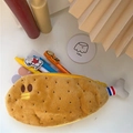 Trousse à crayons mignonne en forme de pilon de poulet en peluche pour fournitures scolaires - Cuisse de poulet