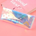 Astuccio laser iridescente con fiori di ciliegio rosa e design Monte Fuji Sakura - Fiore Rosa