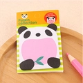 Bloc-notes adhésifs panda mignon avec carte jaune pour papeterie créative d'étudiant - Note Autocollante Panda