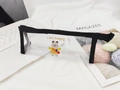 Détail de la trousse transparente en PVC avec motif d'ours et bordure en tissu noir - Ours avec Cartable