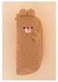 Astuccio per matite a forma di orso di peluche marrone con grande capacità e ricami - Astuccio Piatto / Caffè