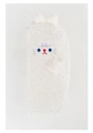 Astuccio bianco in pile con ricamo a forma di gatto e orecchie di peluche morbide - Astuccio Piatto / Bianco