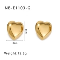 Dettaglio orecchini a cuore placcati oro 18k con misure e indicazione del peso di 15,5g - Oro 18K / Oro (NB-E1103-G)