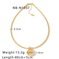 Nahaufnahme von 18k Gold-Herzball-Anhänger mit 0.3cm Schlangenkette und Verschluss - Gold Polierte Runde Kugel Anhänger Stil (NB-N1037)