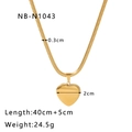 18k gold plated heart pendant necklace with 0.3cm snake chain for women - Gold Heart Large Pendant Style (NB-N1043)