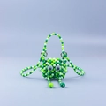 Μίνι πράσινη τσάντα με χάντρες βάτραχος με 3D μάτια και λουράκι για γυναίκες - Πράσινο