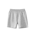 Comfortable grey marl cotton knit shorts for boys with flexible elastic waistband - 90cm / Bottoms / Heather Grey