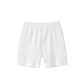 Pantalones cortos clásicos blancos de algodón para niños con cintura elástica - Blanco Roto