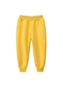 Pantalon de jogging jaune pour enfant avec taille élastique et chevilles côtelées - 100 / Or