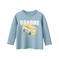 Hellblaues Langarmshirt für Jungen mit gelbem Comic-Bus-Druck und GoHome Schriftzug - 90 / Wasserblau