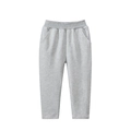 Kinder sportbroek van lichtgrijs katoen met elastische tailleband en zijzakken - 90 / Gris Melange