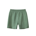 Pantalones cortos infantiles de algodón verde haba con cómoda cintura elástica - Verde Artemisa