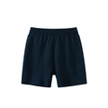Pantalones cortos deportivos de algodón azul marino para niño con cintura elástica - Azul real