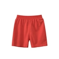 Pantalón corto de algodón rojo para niños con cintura elástica y costuras de calidad - Rojo Óxido