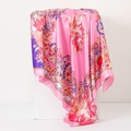 Detail of pink paisley floral silk scarf showing premium fabric texture and drape - 90cm / Classic Paisley Pink