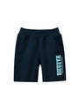 Pantaloncini sportivi blu scuro per bambini con stampe grafiche Warrior fearless - 90 / Blu reale