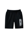Pantaloncini sportivi neri in cotone per bambino con stampa Skiing ed elastico - 90 / Nero