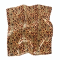 Elegant leopard print satin square headscarf with silky texture and animal pattern - 60x60cm / 21# Dark Coffee Leopard
