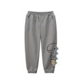 Grey kids anti-mosquito pants with dinosaur 3D fins and soft elastic waistband - 90 / Gray