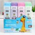 Lot de 288 crayons HB de dessin animé pour étudiants avec gommes couleurs assorties - Lot de 24 Boîtes de Grande Capacité (8601)
