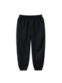 Kids black anti-mosquito joggers with elastic waist and ribbed cuffs in solid color - 90cm / Black