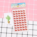 Autocollants de récompense rouges scintillants pour enfants avec caractère jaune et bleu - Drapeau Rouge (Style Récompense) / 10 Feuilles Par Paquet