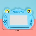 Lavagna magnetica rana blu per bambini con tre timbri e pallottoliere colorato - Blu