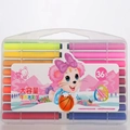 Detail showing 36-color washable watercolor pens in a portable plastic carrying case - 36 Colors Set