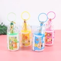 Sets de papelería portátiles de oso de dibujos en verde, amarillo, azul y rosa - Rosa (A8)