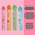 Cute cartoon dinosaur 15cm rulers set in pink, orange, green and blue colors - Small Dinosaur / 15cm