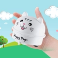 Macchinina a retrocarica a forma di gatto bianco per bambini con scritta Happy Day - Gatto Persiano Bianco