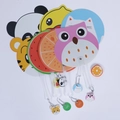 Schattige cartoon handwaaier met panda- en katontwerp en transparant handvat - Hangerstijl