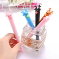Simpatiche penne gel a renna in rosa, blu, nero e marrone per regali di Natale - Nero Renna