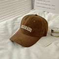 Detailed close-up of brown cotton baseball cap with white Colorado embroidery in soft light - L (58-60cm) / Coffee Brown