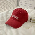 Retro dark red cotton baseball cap with white Colorado embroidery on white cloth - L (58-60cm) / Brick Red