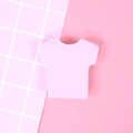 Note adesive a forma di maglietta rosa, taccuino creativo minimalista per l'ufficio - Stile Vestiti