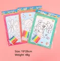 Detail of DIY watercolor painting set for kids with 2 drawing boards and 6 color markers - 6-Color Watercolor Set