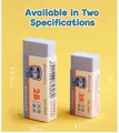 Gomme 2B blu antibatteriche in due dimensioni con custodie protettive a quadretti - 5808 Taglia Grande (53.5x20mm) / Blu