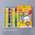 36-color washable hexagonal oil pastels set for kids in a yellow cartoon bear box - 36 Colors Paper Box Set