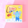 24-color triangular plastic crayons in yellow cartoon box for children drawing - 24 Colors
