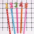 Set di 5 matite HB colorate con simpatici blocchi numerici e motivi vivaci - Stile Numeri (Set da 5) / HB