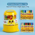18-color oil pastel set in a yellow chick bucket for kids' drawing and art activities - 18 Colors Chick Barrel