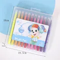 Set di 24 pennarelli lavabili con punta morbida in una custodia trasparente - 24 Colori