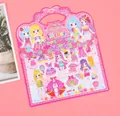 3D bubble stickers for girls with gold foil dress-up outfits and cute cartoon girls - Magical Girls