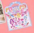 3D gold-stamped bubble stickers with mermaid dress-up theme and easy-carry handle - Mermaid