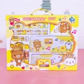Coffret cadeau papeterie complet avec trousse et corde à sauter motif ours jaune - Jaune