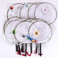 Kit éventails DIY pour enfants: 10 pièces à peindre avec 6 couleurs et pinceau - Éventail Rond Avec Peinture 6 Couleurs Et 1 Pinceau