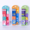 HB pencil set with 10 pieces, sharpener, and eraser featuring cartoon multiplication table - Random Style / 10PCS + Sharpener + Eraser / HB
